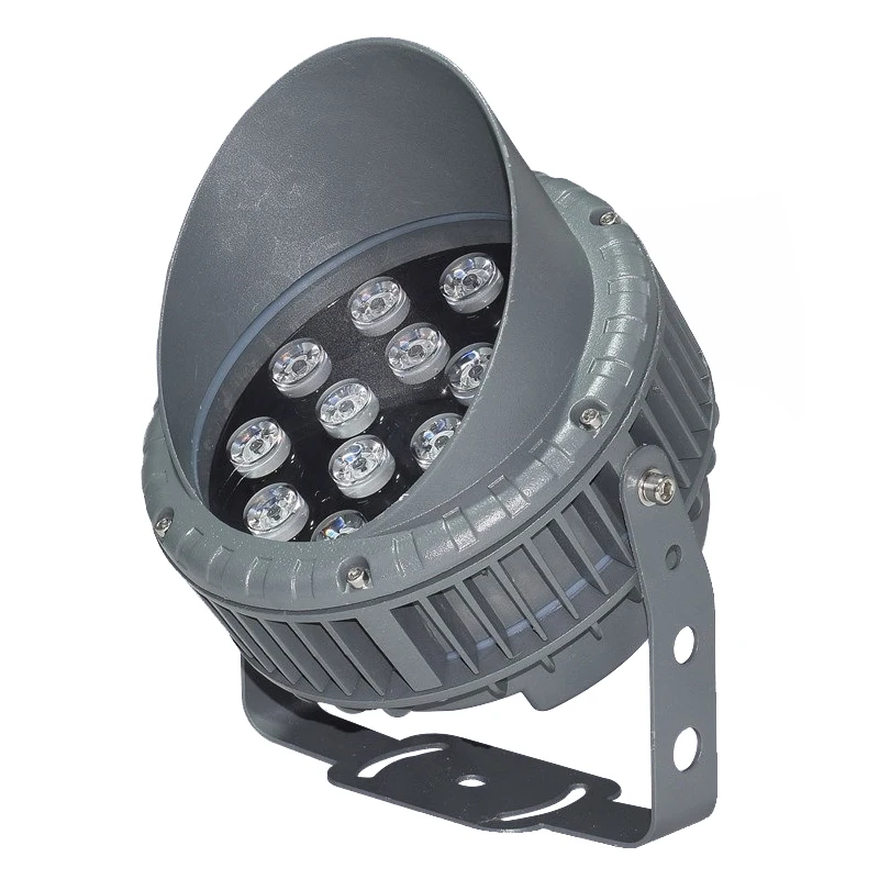 stage outdoor DC 6w 9w 12w 15w rgb ip65 led round floodlight for building facade lighting