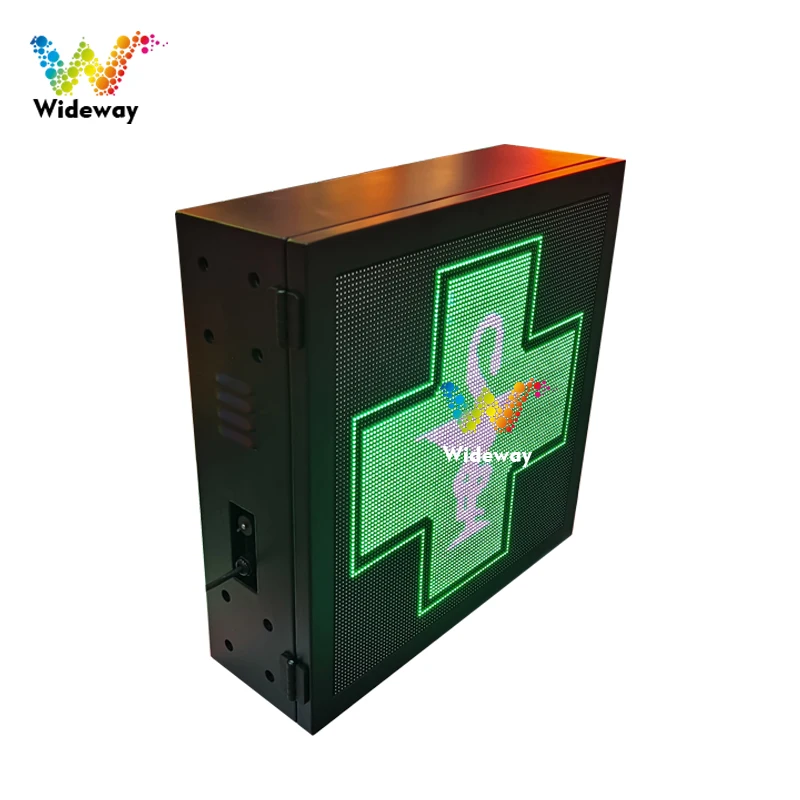 pharmacy cross Sign Customized led screen for outdoor Full Color Pharmacy Shop Fixed Installation led sign message display