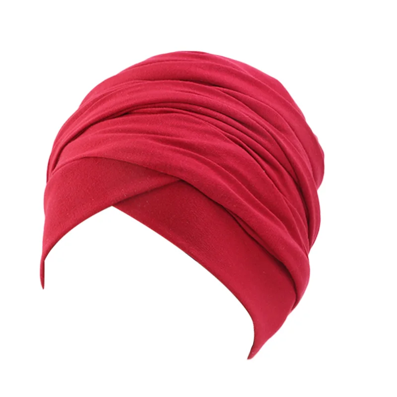 Wholesale Multi Usages Headscarf African Long Head Wrap Plain solid color cotton Head Scarf women Turban TJM-440