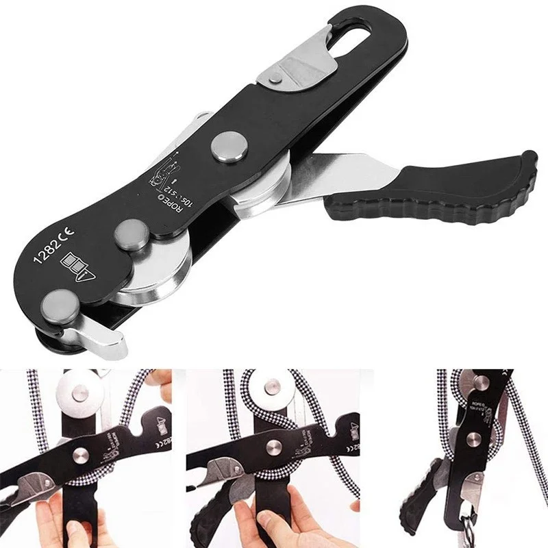 ANT5PPE Rappelling Belaying Rescue Equipment Emergency Descent Downhill Device Stop Descender for Climbing