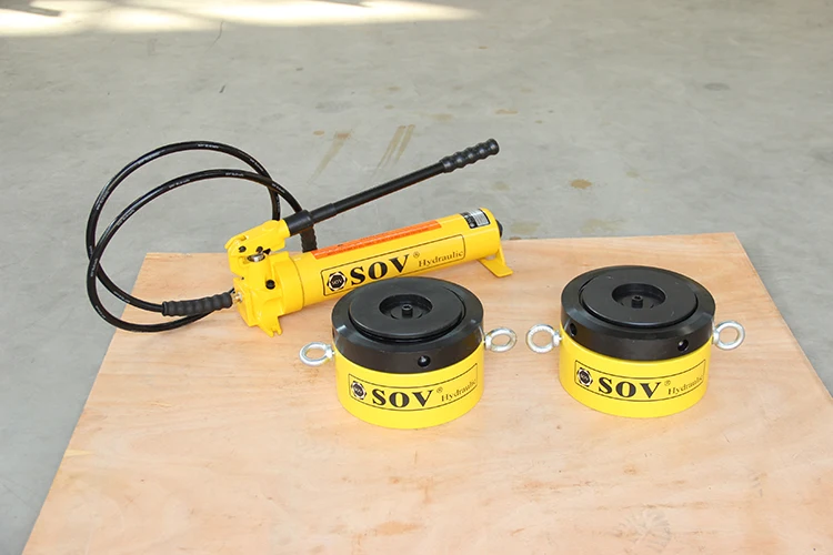 High Tonnage Load Holding 400 Ton Single-Acting Mechanical Lock Nut Hydraulic Lift Jack System