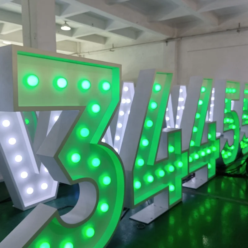 Kexian Factory Direct Happy Birthday Party Supplies Marquee Lights Numbers 4ft Giant Led Light Up Marquee Letters Numbers