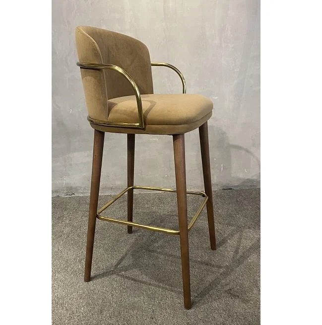 high quality metal legs density foam fabric high bar stools chairs