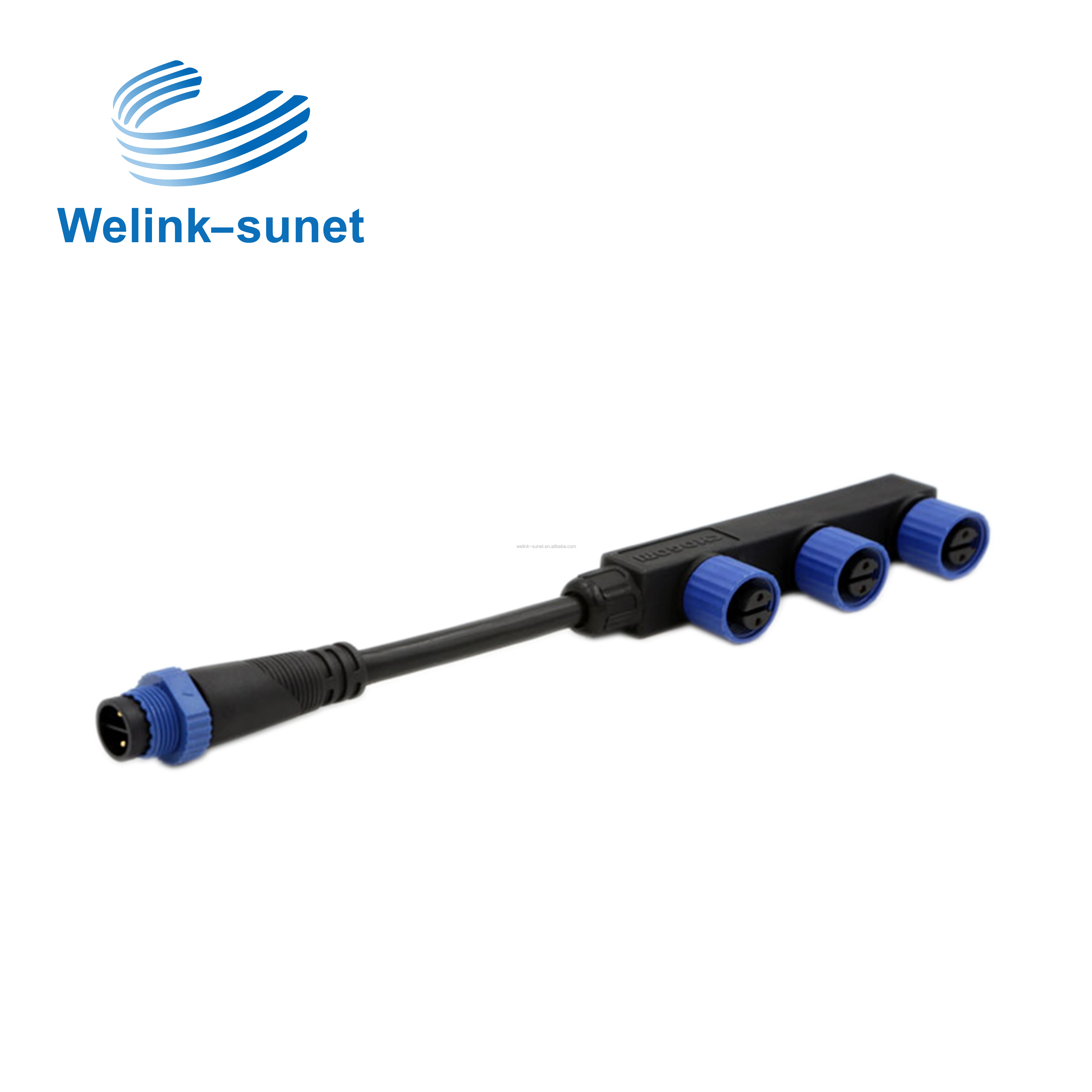 LED водонепроницаемый замок типа IP67 женский M15 разъем один буксир четыре провода жгут для уличного освещения