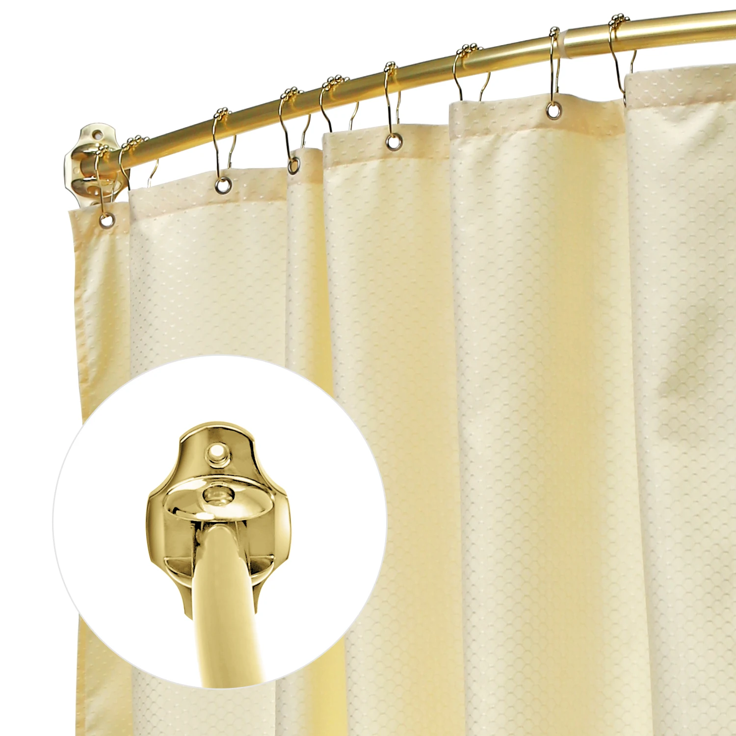 Wholesale Bathroom Telescoping Segmented Hanging Shower Curtain Rod Gold From Ceiling