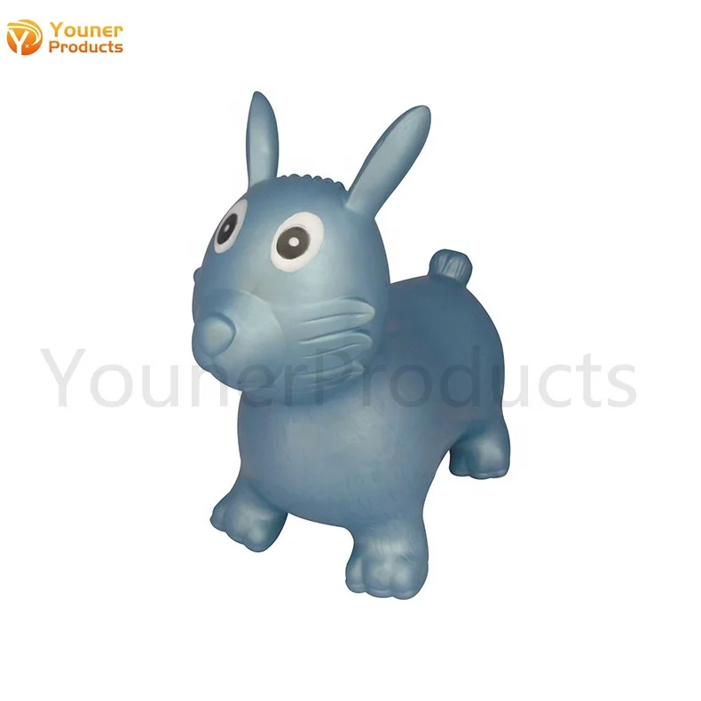 BSCI Best Factory PVC Hopping animal Rabbit toys inflatable jumping horse for kids