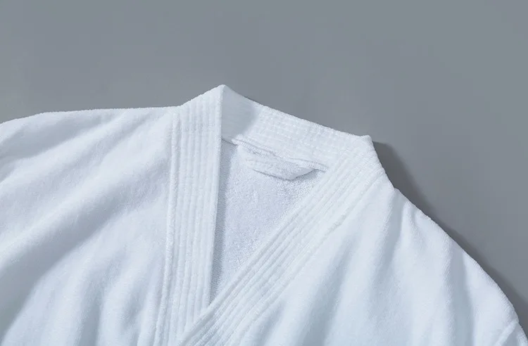  Оптовая торговля роскошный спа-отель белый bathrobe100 % хлопковые спа поставки 5 звездочный отель принадлежности