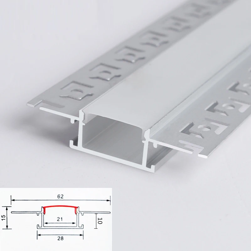 Customized LED bezel-less linear light embedded Yin and Yang Angle aluminum alloy lamp slot linear lamp wall washing embedded li