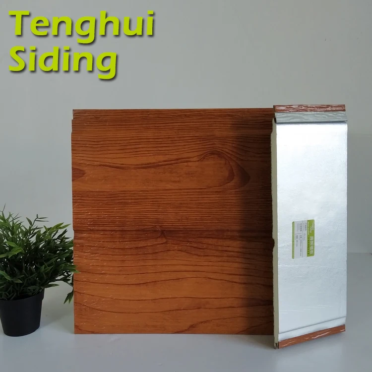 Tenghui Siding Construction Materials Metal Siding Decorative Outdoor Wall Sandwich Panels For Prefab House