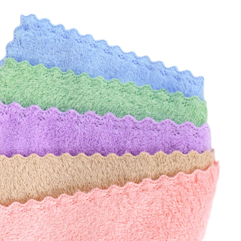 Factory Low Price Promotion Microfiber Easy Wash Coral Fleece Magic Thick Square Cleaning Cloth Terry Fabric Kitchen Towel