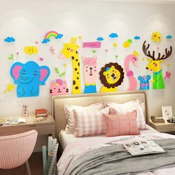 Детская комната Детский сад класс настенный Декор 3D мультфильм настенные наклейки