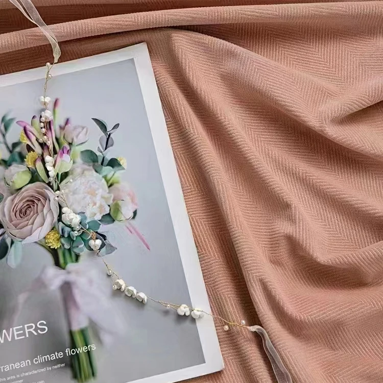 Upholstery100% Polyester Herrigone Twill Velvet Furniture Cover Home Decorative Sofa Curtain Fabric