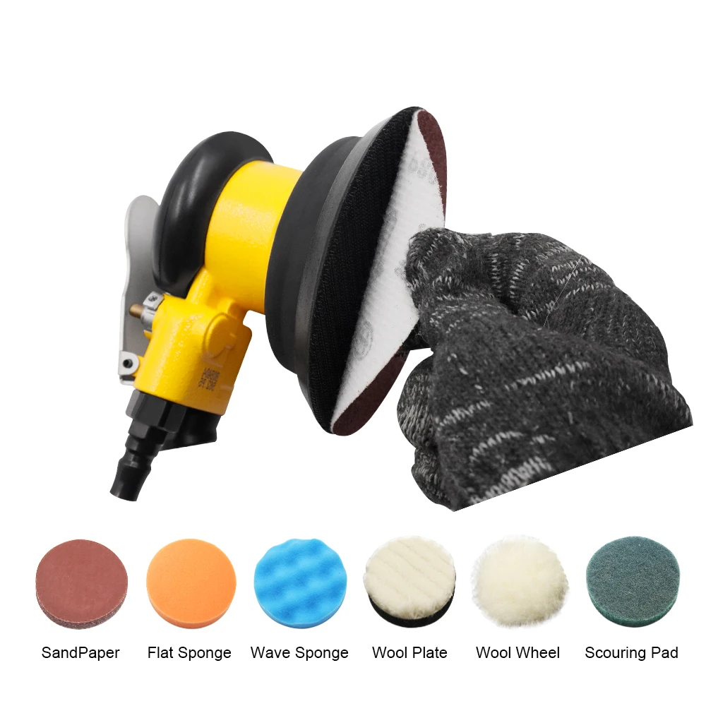 Professional Pneumatic Sanders Orbital 125mm Orbital Sander Air Wood Sander 12000RPM