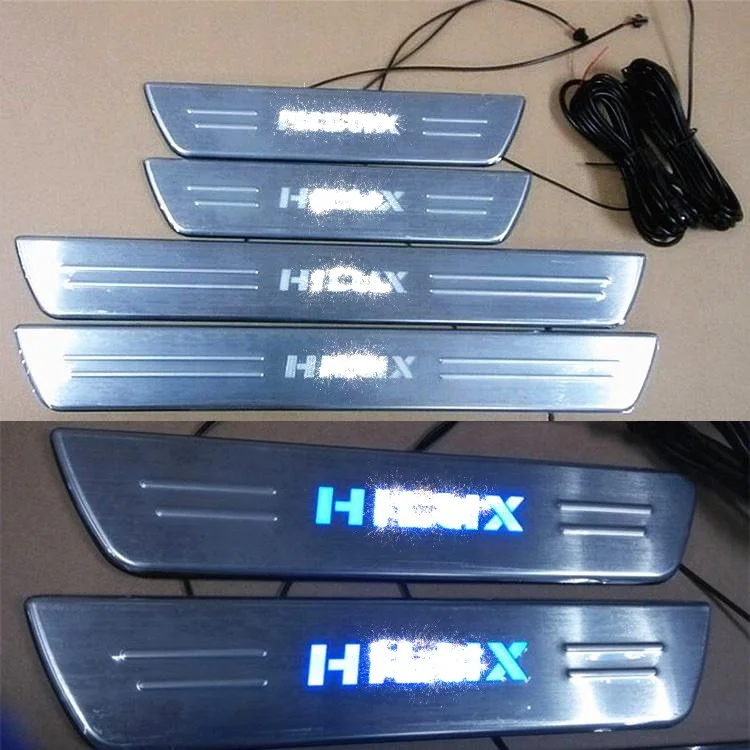 Высококачественные светодиодные накладки на пороги из нержавеющей стали для Hilux Revo Vigo 2015