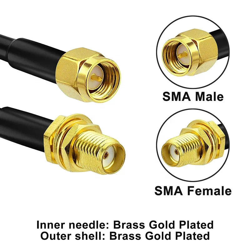Rg58u Low Loss Coaxial Cable Manufacturers Coaxial Rf Rg58 Cord Antenna Extension Male To Female Sma Rg58 Cable Assembly