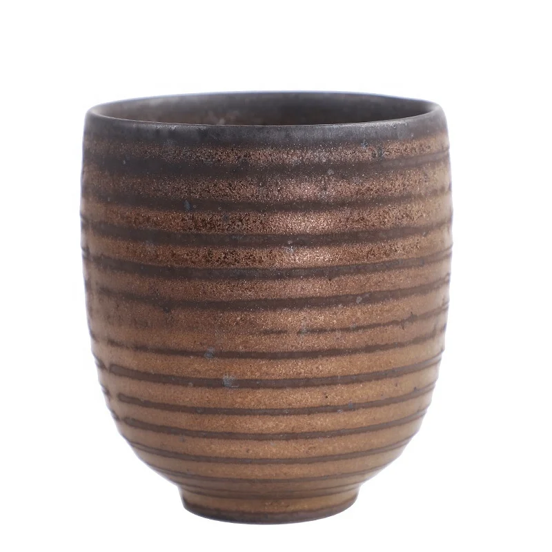 Hot Sale Japanese Korean Style Coarse Ceramic Stoneware Mug Sake Cups For Giveaways