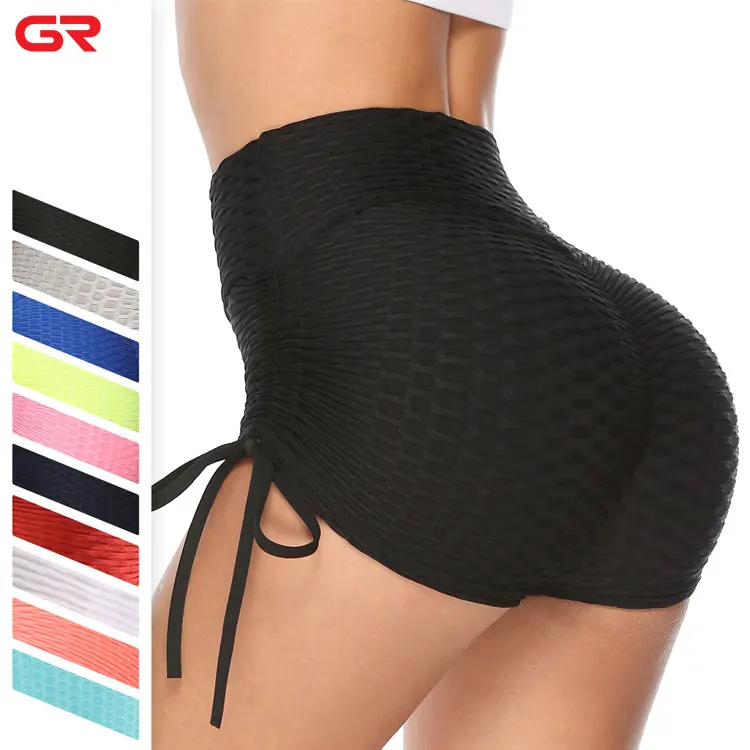 New Style Quick Dry Scrunch Butt Fitness Shorts Push Up Hip Lifting Custom Logo Printed Womens Booty Shorts