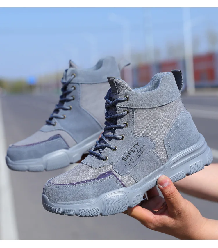 Anti-Slippery Women Men Boots Climbing Outdoor Hiking Work Industrial Construction Steel Toe Safety Shoes