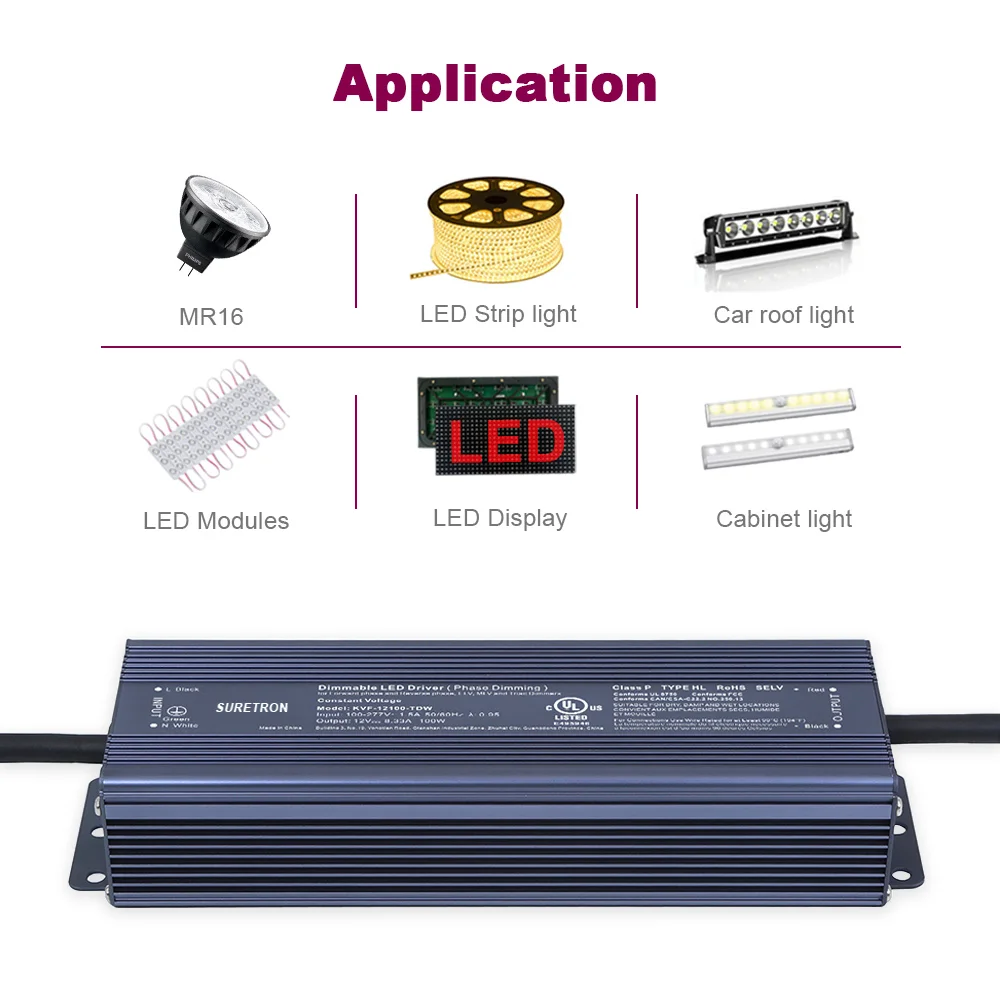 driver led dimmable 12v Triac Dimmable power supply 12V 24V DC Output 25W TO 400W dimmable led driver for led strip lighting