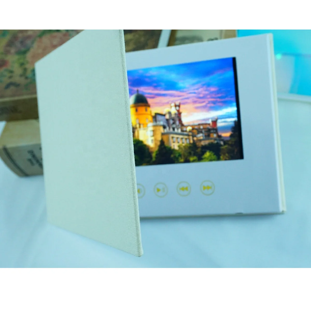 Memories and milestones in a unique keepsake to your loved ones Lcd Video Book Postcard mailer for wedding wife mother father