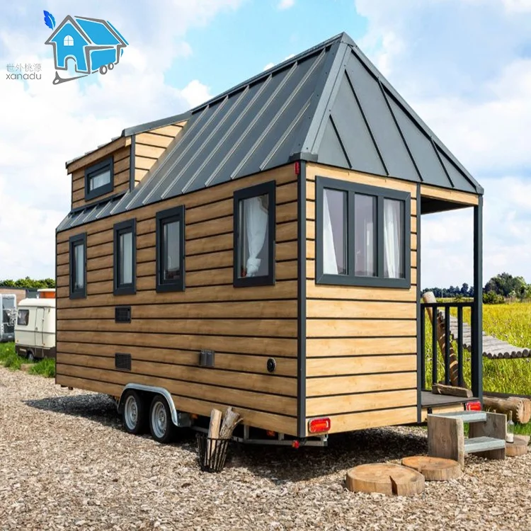 luxury hydraulic house trailer 20ft 40ft shipping container tiny house on wheel prefabricated cheap modular mobile home