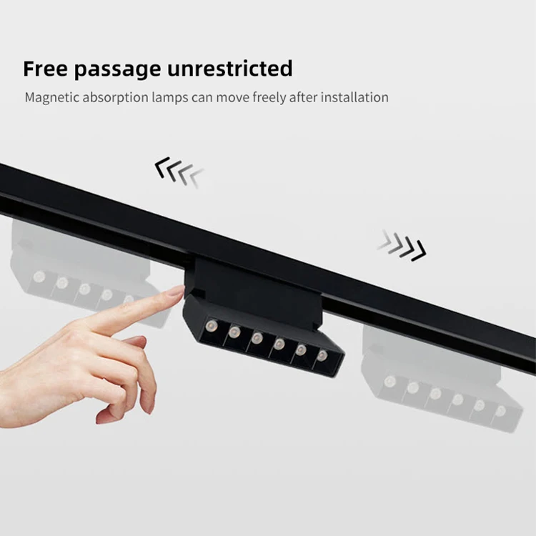 Supplier Led Cob Color Adjustable Track Light Shop Focus Magnetic Rail Mounted 6W 12W 18W 20W 24W 30W 40W LED
