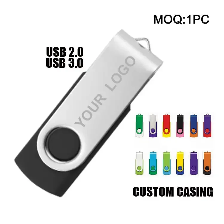 100% original brand Swivel USB Stick 1GB 2GB 4GB 8GB 16GB 32GB 64GB 128GB Pendrive mini USB Flash Drives