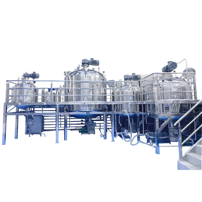 Toothpaste making production equipment Vacuum emulsifying high shear mixer homogenizer machine for making cosmetic cream paste