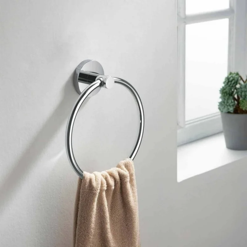 Towel Rack Stainless Steel Hotel Wall Mounted Towel Drying Rack Towel Ring