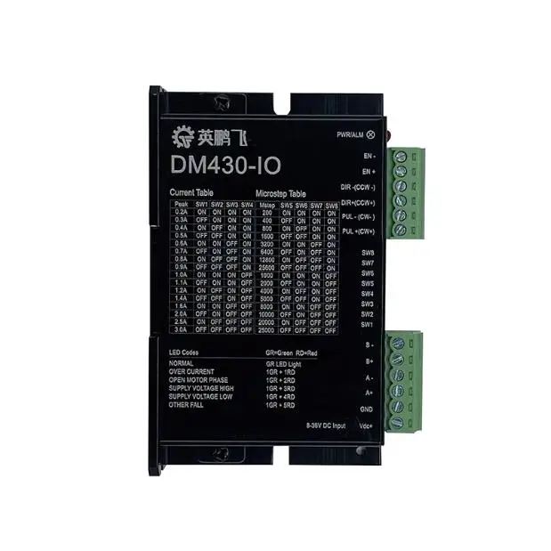 DM430-IO 3A Мини Драйвер шагового двигателя ввода-вывода управления шаговый привод постоянного тока 8-36v Нема 17 (Национальная ассоциация владельцев электротехнических предприятий 23 шаговый двигатель постоянного тока