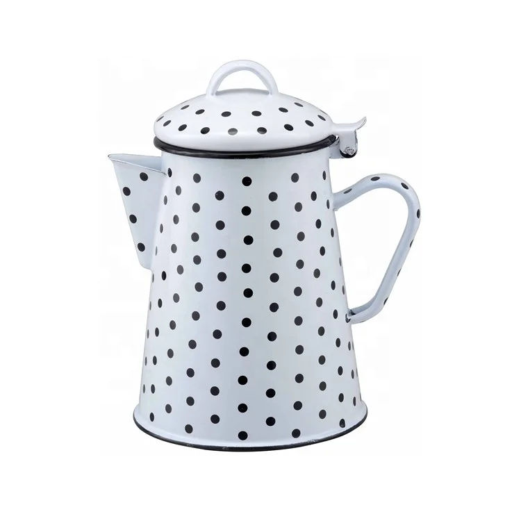 1.2L Zhili Enamel Hand Pot For Coffee Enamel Teapot Enamel Water Kettle