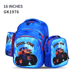 fashion 16 inch 3 pieces set 3D EVA original cartoon character design  bolsos escolares  school bag for kids
