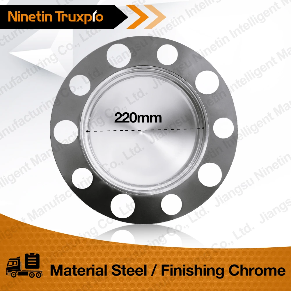 3PCS Wheel Hub Cover 22.5' Steel Chrome Rear Pointed Wheel Axle Covers For Semi Tricks Mack Volvo International
