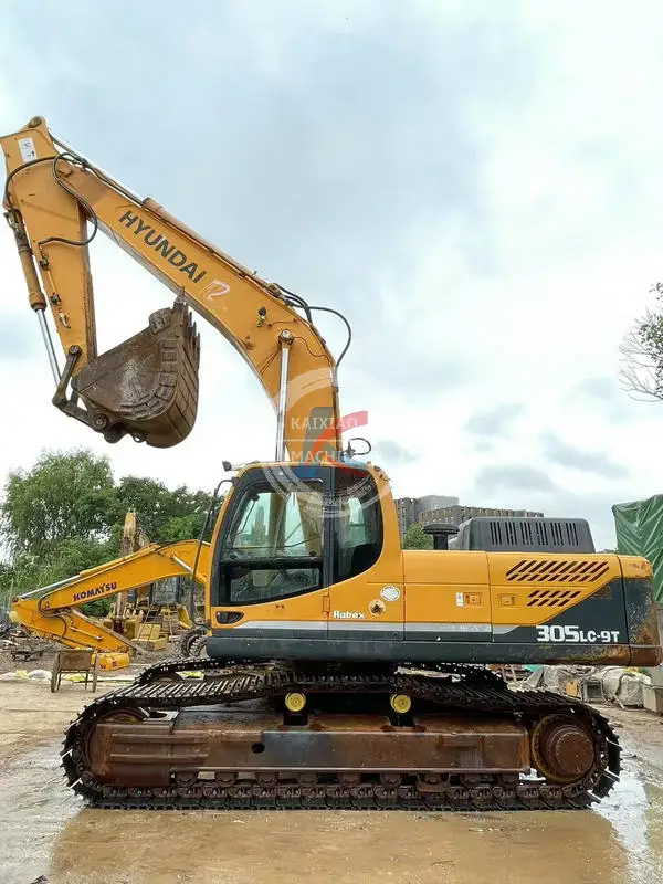 Hyundai 305-9T used excavator excavadora backhoe  30 ton in stock crawler digger hydraulic machine secondhand low price cheap