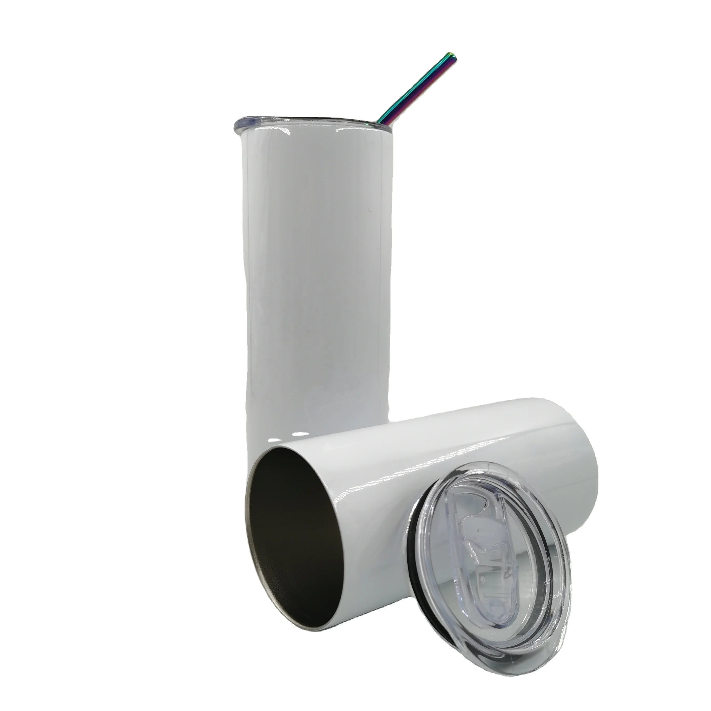 Wholesale 20oz stainless steel tumbler straight skinny double wall coffee cup insulation vacuum for sublimation