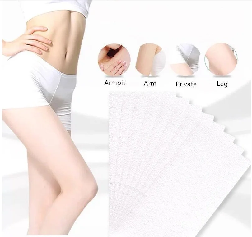 
High quality disposable non-woven fabric hair removal ready to use wax strips 