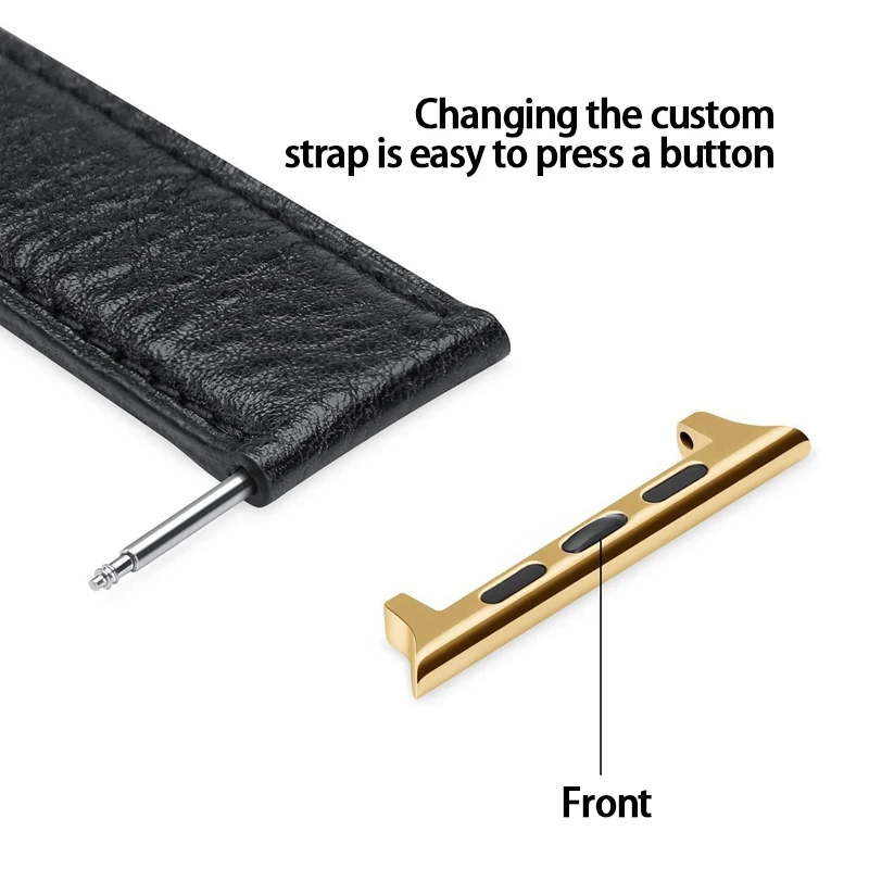 Skylet 316L Stainless Steel Watch Adapter Buckle Watch Band Strap Connector for iWatch 7 6 5 4 SE Band