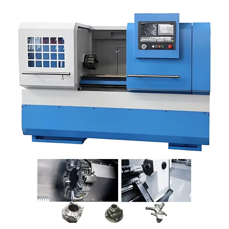 Chinese CNC lathe CK6130 metal fully automatic flat bed lathe equipped with Siemens controller