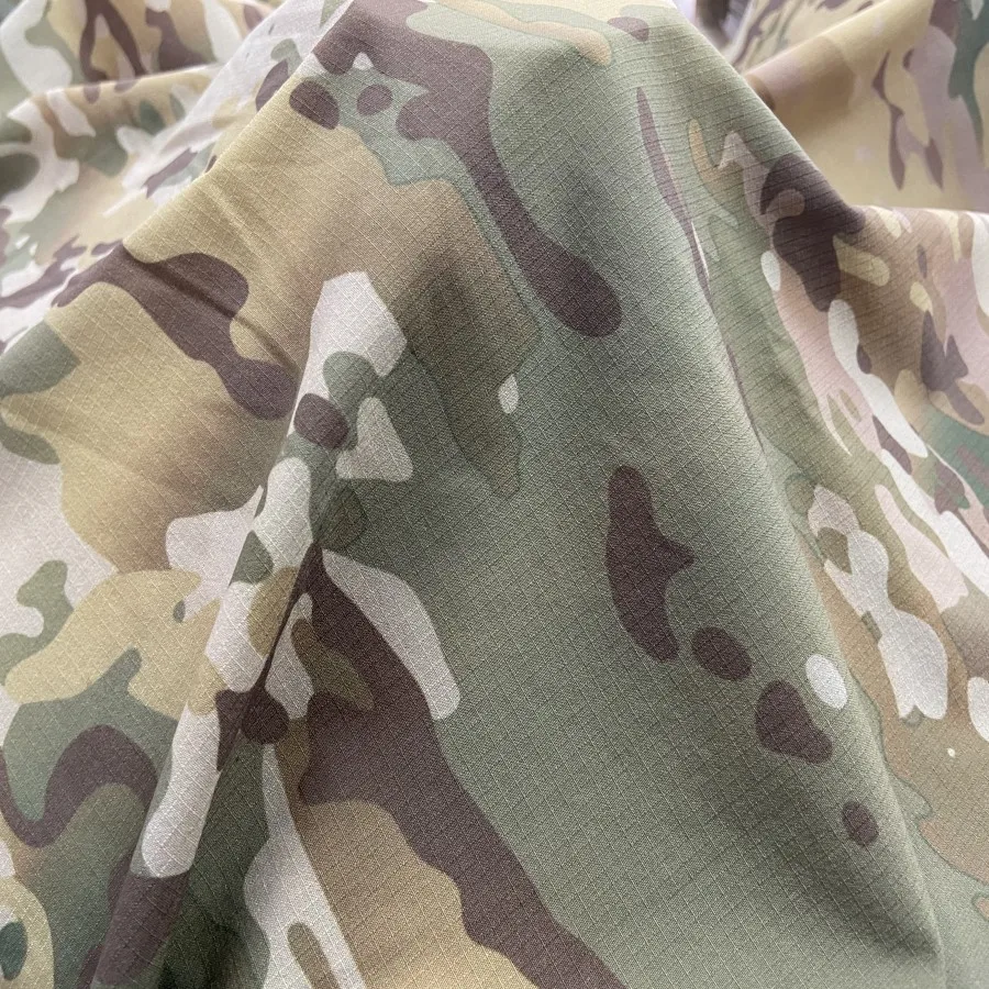 94% polyester 6% spandex camouflage 4 WAY stretchable ripstop fabric