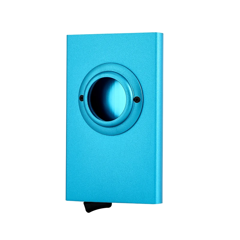 Выдвижной Держатель для карт, кошелек, мужской Алюминиевый футляр для карт, кошельки с RFID блокировкой и airtag