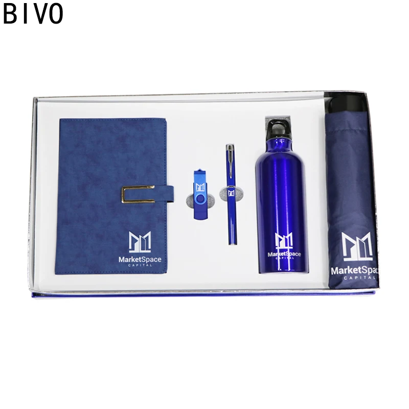Wholesale Vacuum Flaskpenusb Flash Drivenotebookname Card Holdermouse 6 In 1 Business Planner 2022 Gift Set Logo