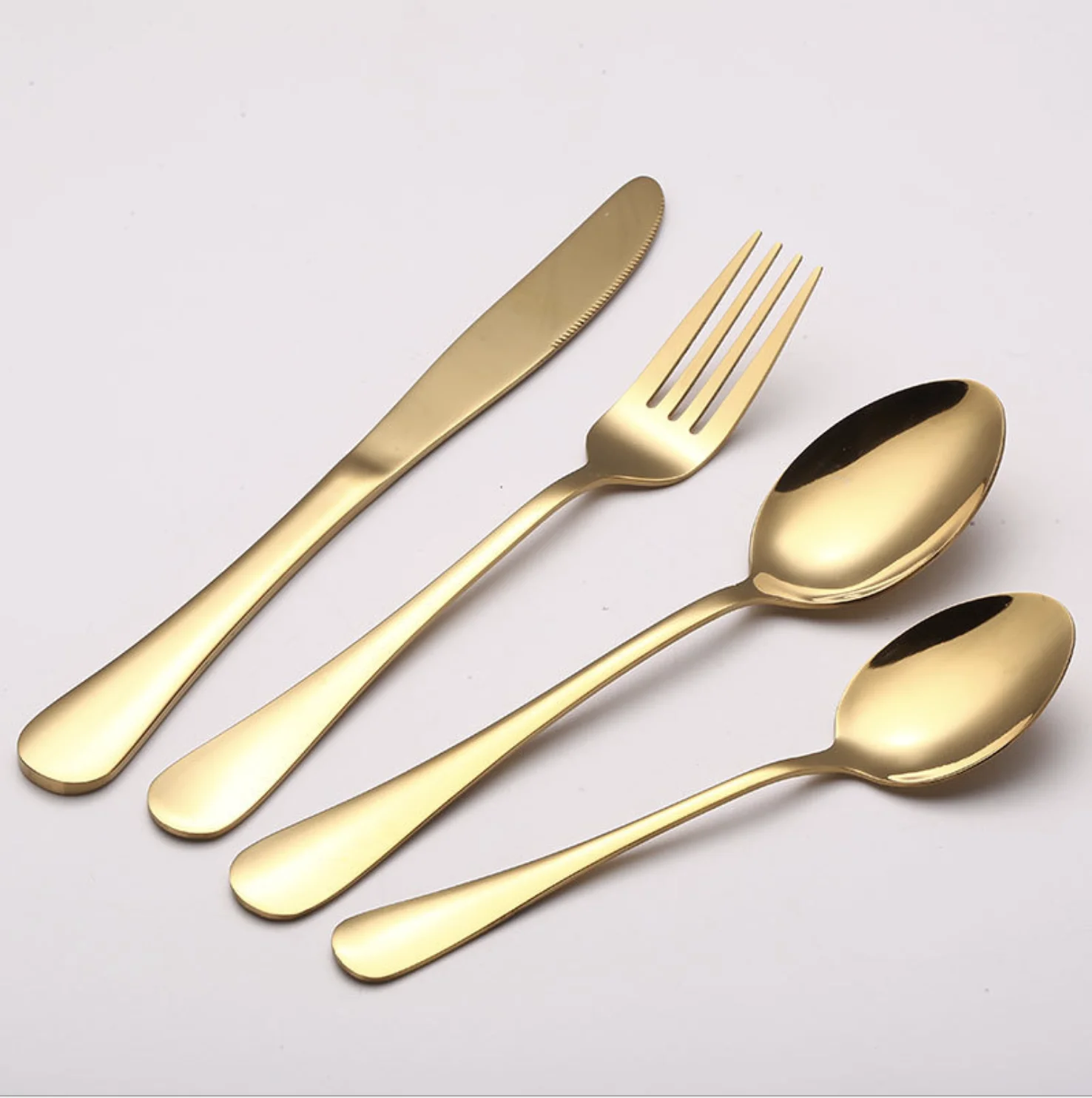 Stainless Steel Fork Spoon And Knife Moonlight Tableware Cutlery Main Accessories for Wedding Hotel Restaurant
