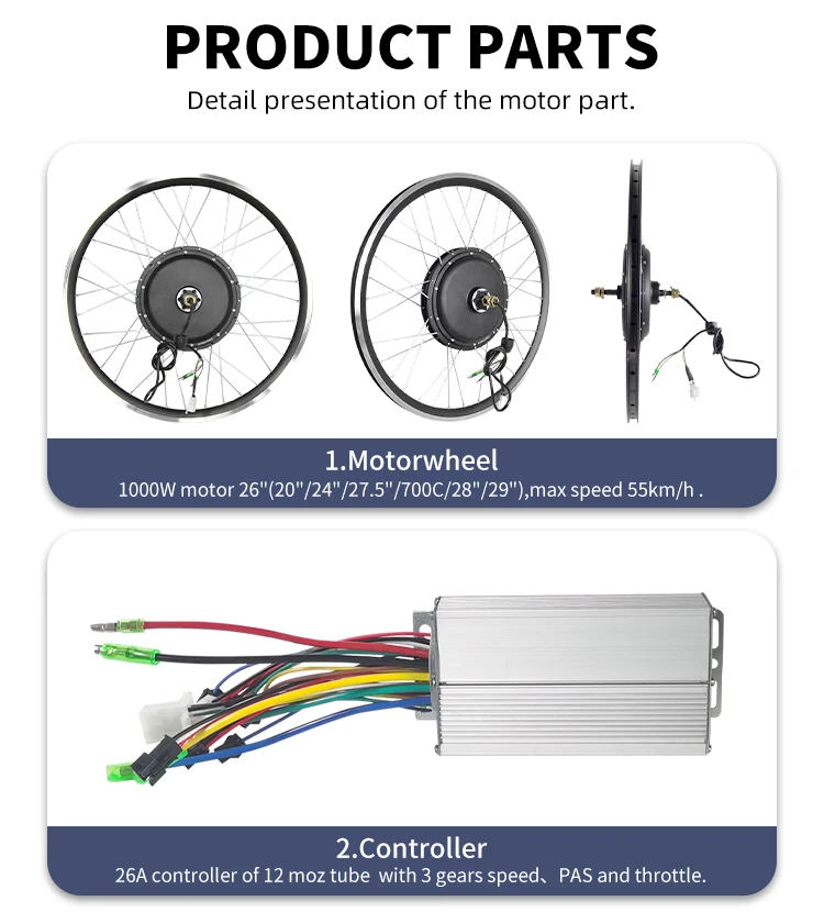 Credit-card cheap price electric bike conversion kit  350w 500w 1000w 1500w 2000w electric bicycle  kit electric bicycle motor