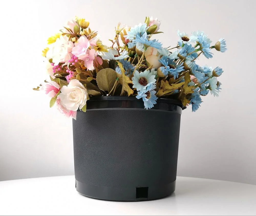Plastic 1 2 3 5 6 7 10 15Gallon Plants Nursery Round Pot Durable Seed Starting Black Flower Pots Garden Plant Container