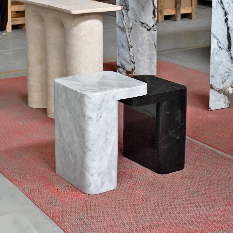 Nesting Simple Decor Modern Round Corners Nordic Luxury Coffee Table Home Small Hotel Creative Sofa Marble Side Table
