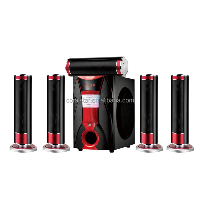  Coralstar 5 1 Hi-Fi super bass колонка Система домашнего кинотеатра сабвуфер деревянная коробка