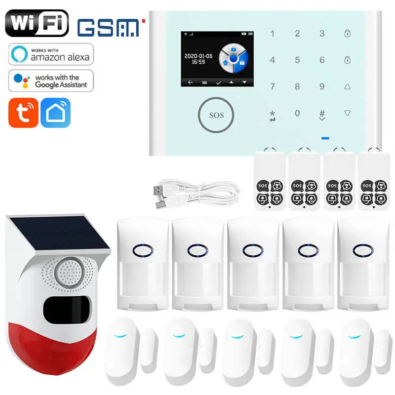 wireless  GSM sms home security alarm system tuya smart life anti theft alarm