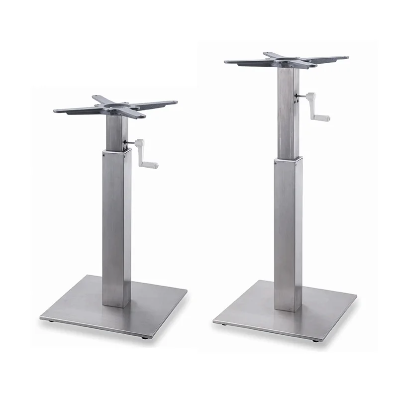 Outdoor use stainless steel adjustable height table leg