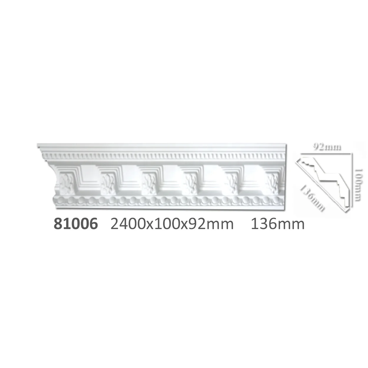 Hot Selling China PU Foam Decorative Ceiling Cornice Mouldings Types for Outside