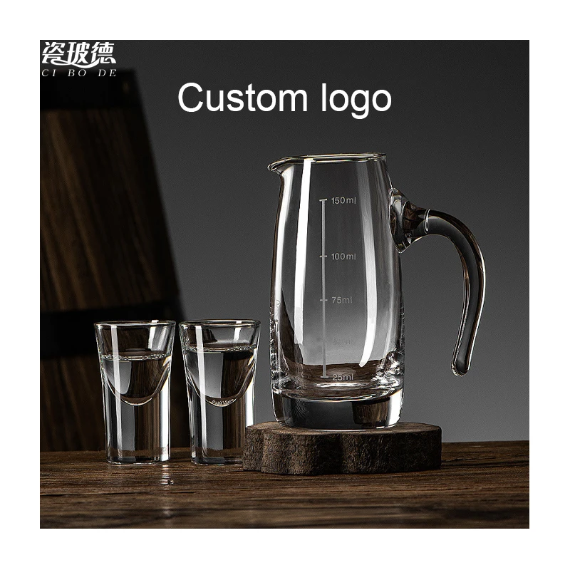 customized logo tequila frosted 2oz shot glasses cup set Printing Gold foil with handle espresso sublimation shot glass